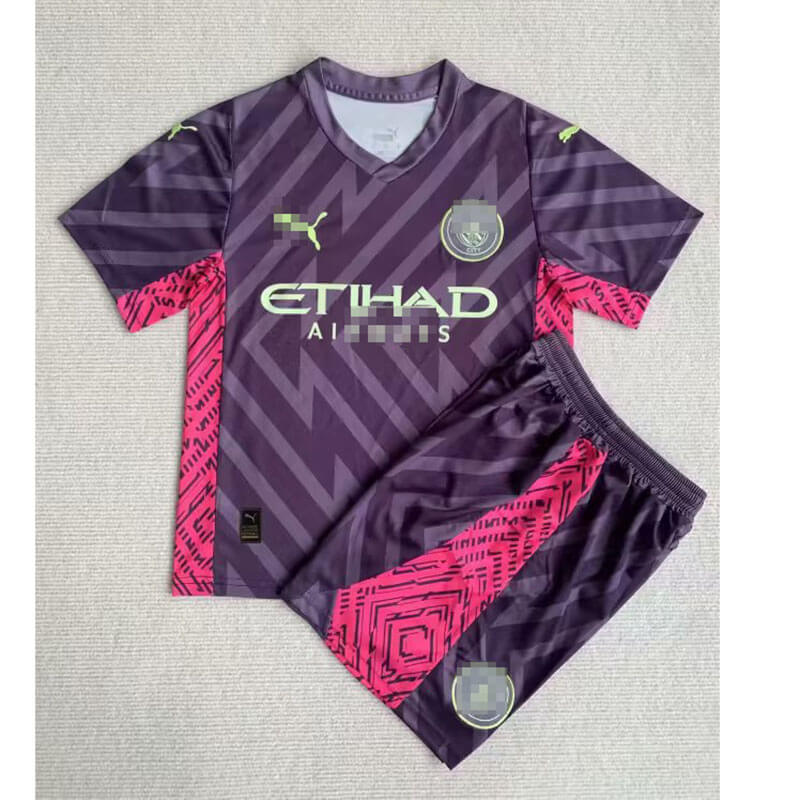 Camiseta de Portero Manchester City 2023/2024 Morado Niño Kit